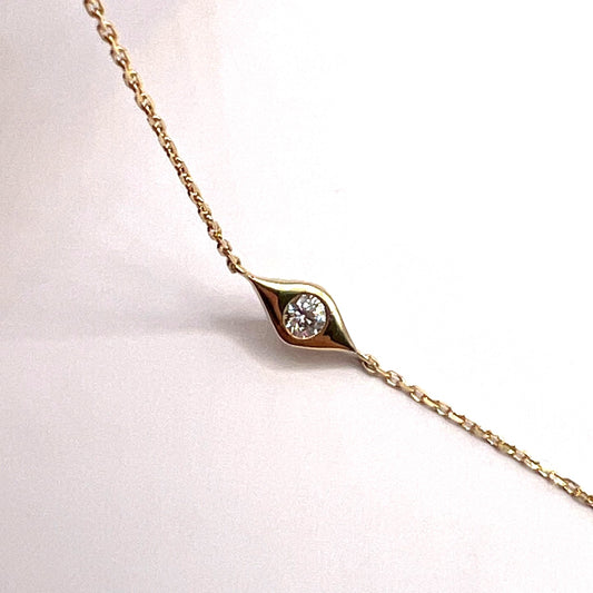 "Brynn" 18k Yellow Gold with Diamond Pendant Bracelet