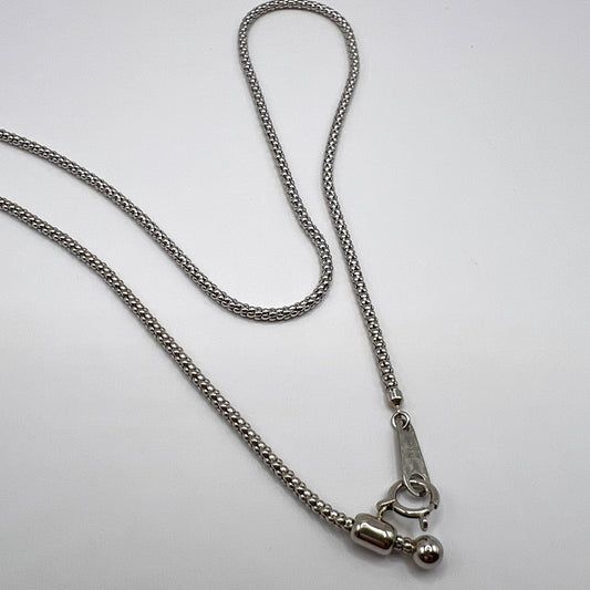 "Maisie" Platinum Adjustable Popcorn Chain Necklace Unison Jewelry