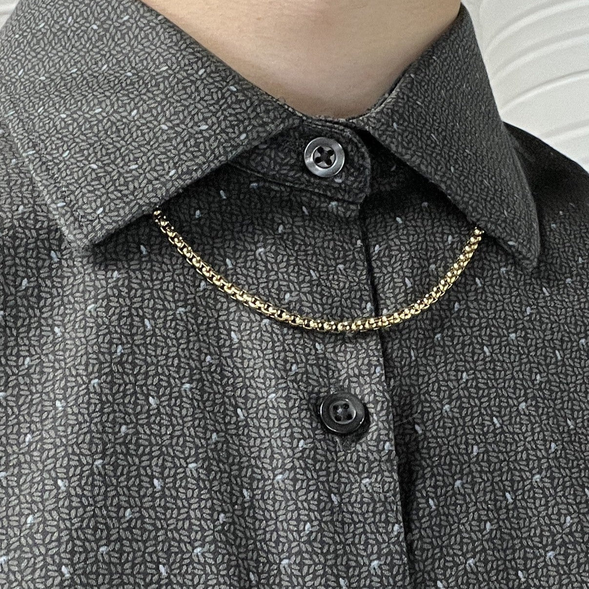 ITALGEM - Gold Stainless Steel 3.5mm Round Box Chain Italgem