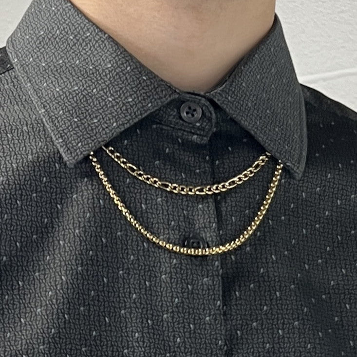 ITALGEM - Gold and St. Steel 4.5 Figaro Chain Italgem