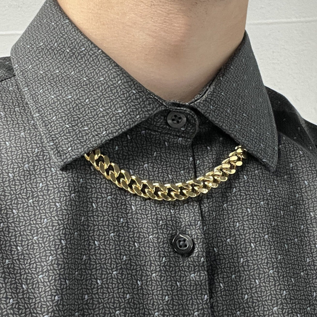 ITALGEM - Gold Plate S. Steel Polished 9.4mm Curb Chain