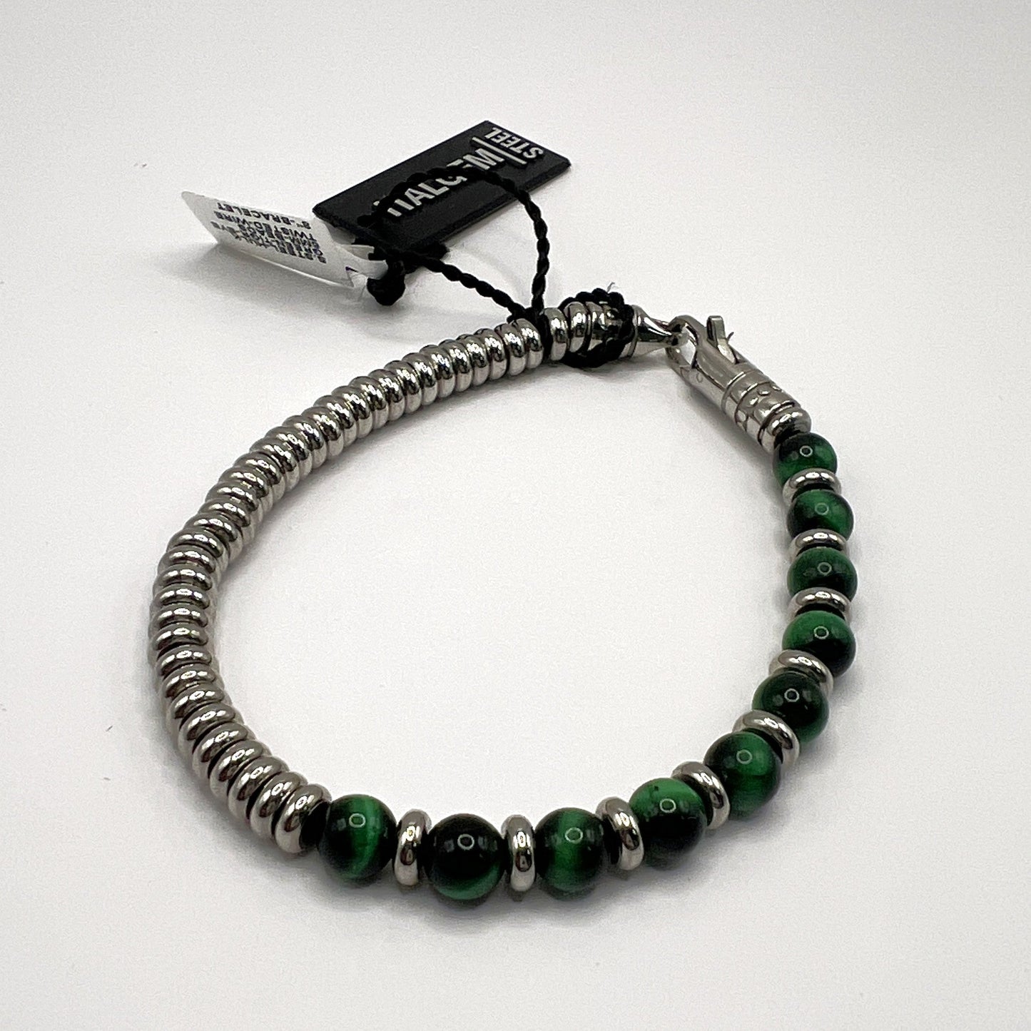 ITALGEM - Kirin Green Tiger Eye Bead Bracelet Italgem