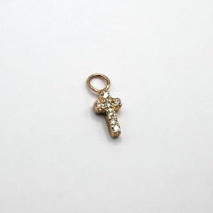 FUSE by Roset - Madge 10K Yellow Gold Cross Diamond Earring Charm Roset - Fuse