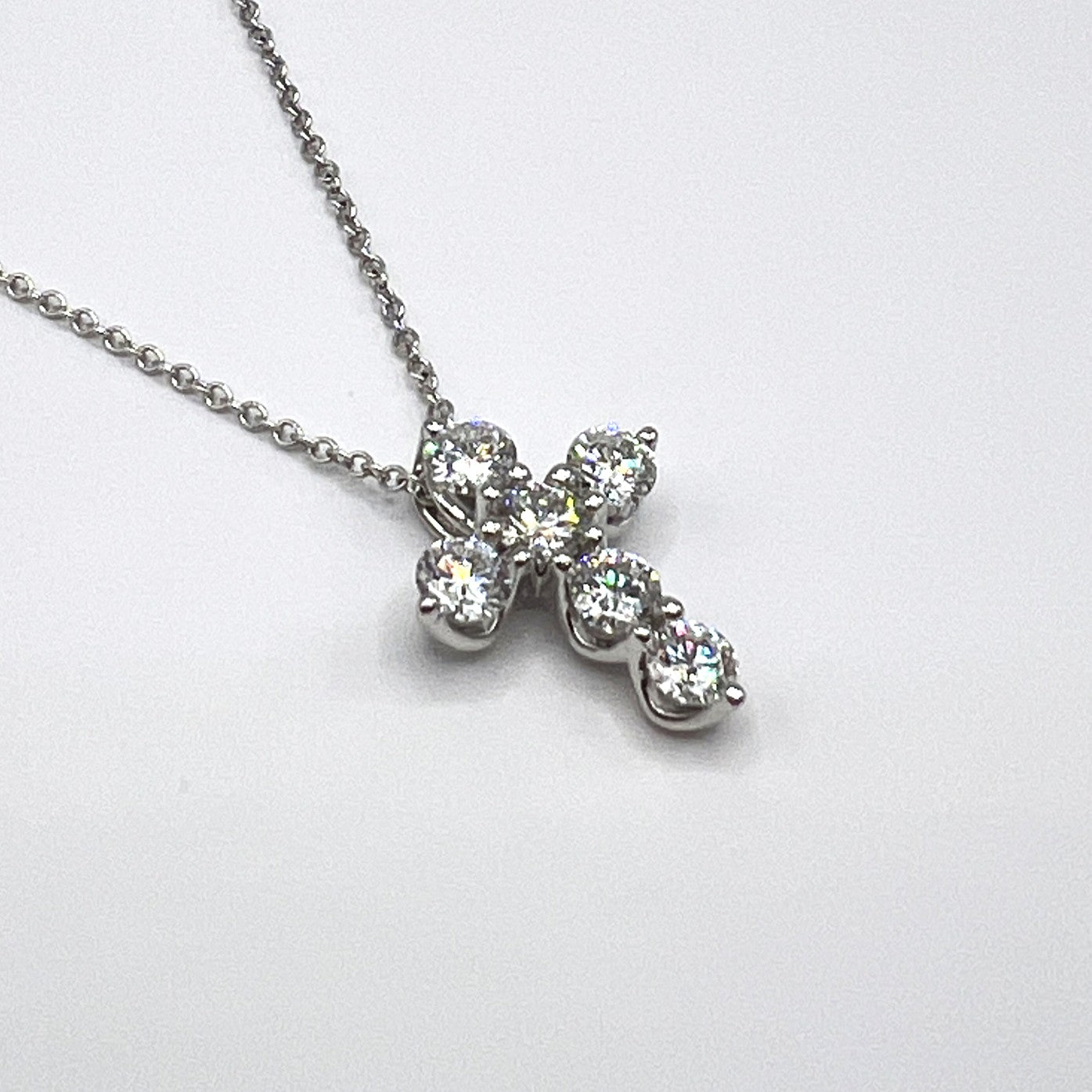 "Elysia" Diamond Cross Necklace in 14K Gold – 1.21 tcw Lab-Grown