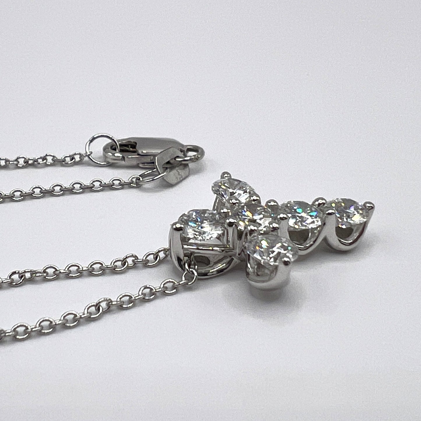 "Elysia" Diamond Cross Necklace in 14K Gold – 1.21 tcw Lab-Grown