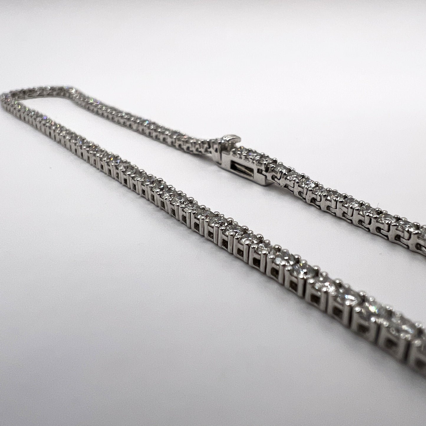 Riviera Diamond Necklace in 14K White Gold - 7.0ct Lab Grown