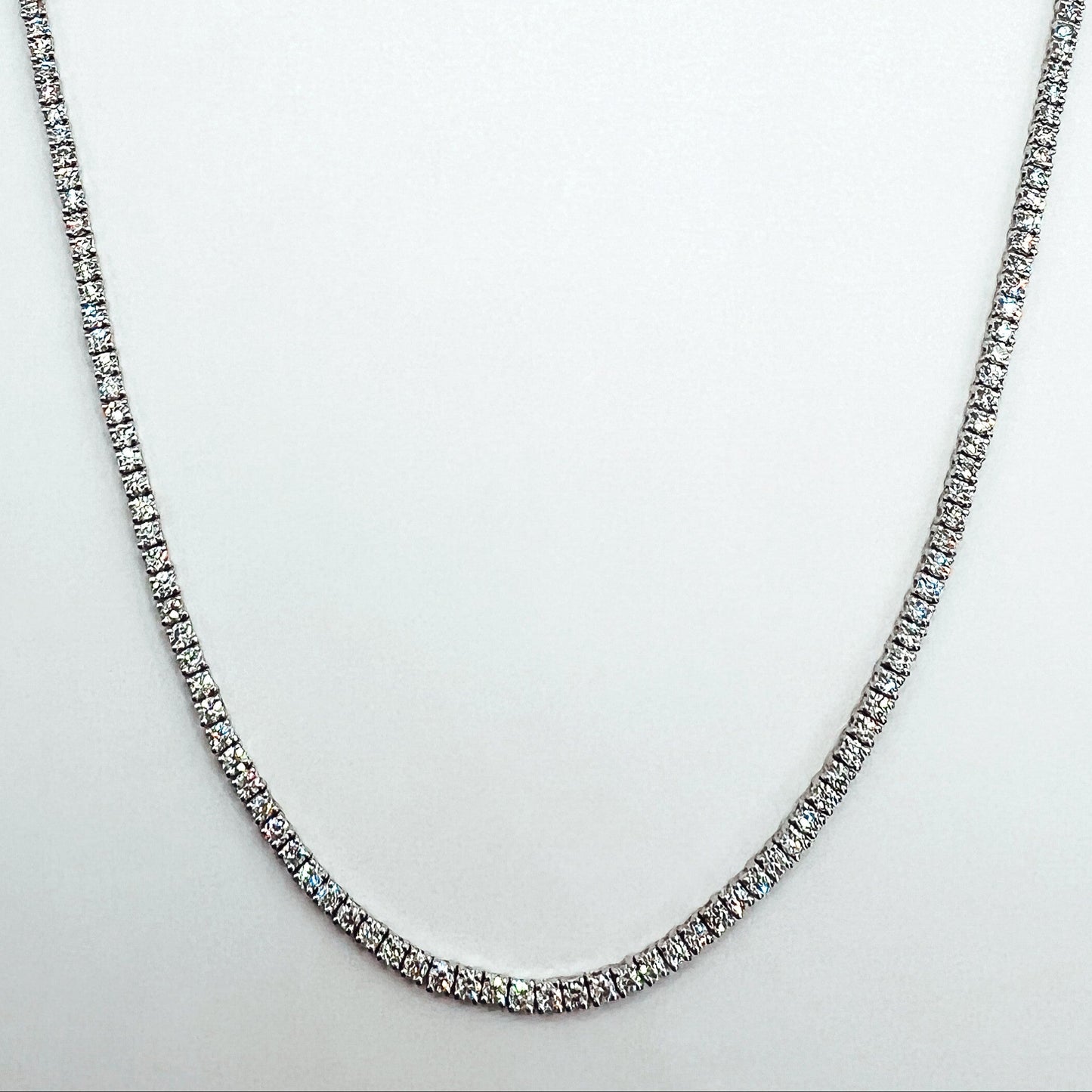Riviera Diamond Necklace in 14K White Gold - 7.0ct Lab Grown
