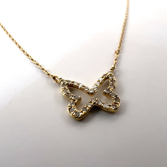 "Vanessa" 18k Gold and Diamond Butterfly Necklace Unison Jewelry