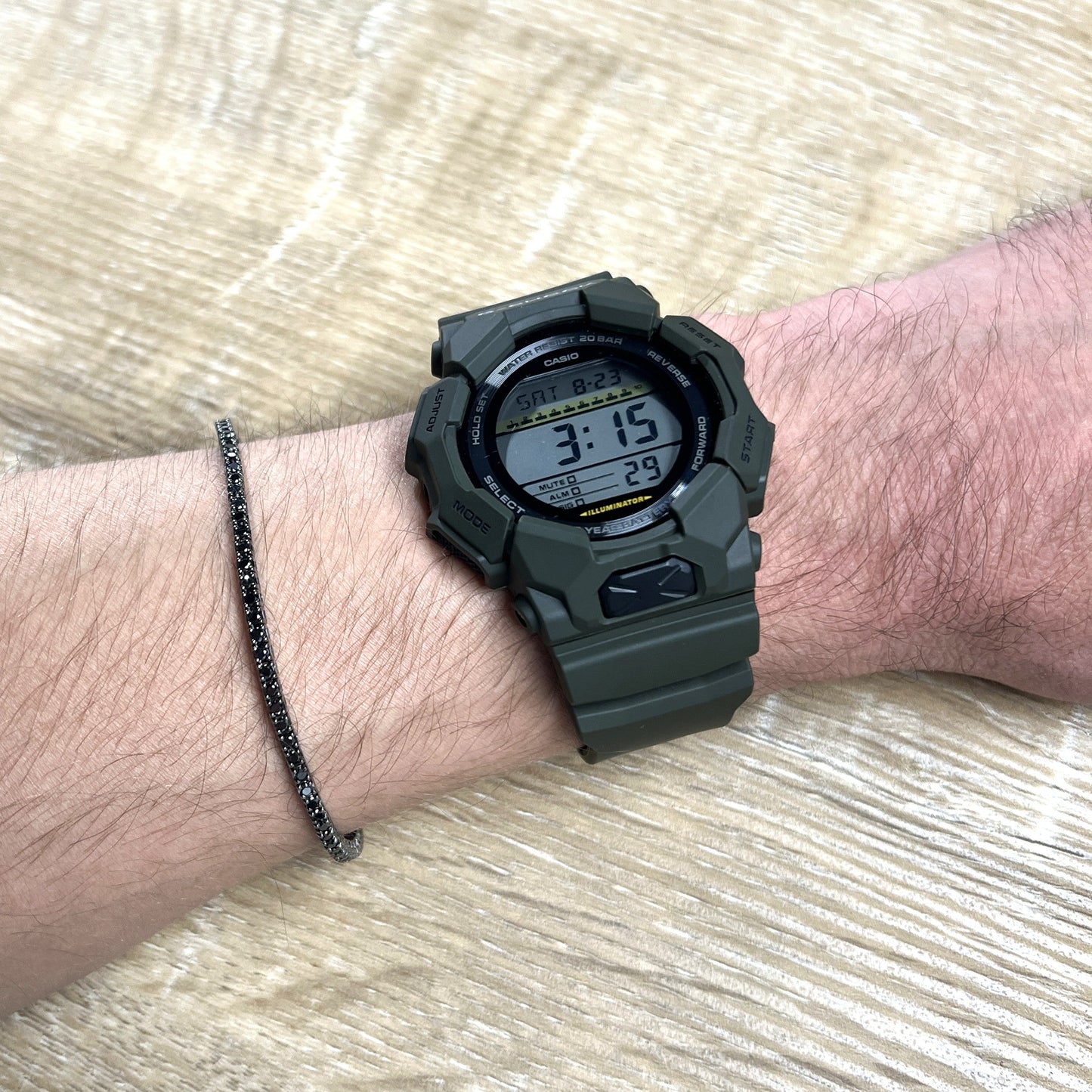 Stretch Black Diamond Tennis Bracelet in 14K White Gold with Black Rhodium - 2.80ct Roset Jewelry