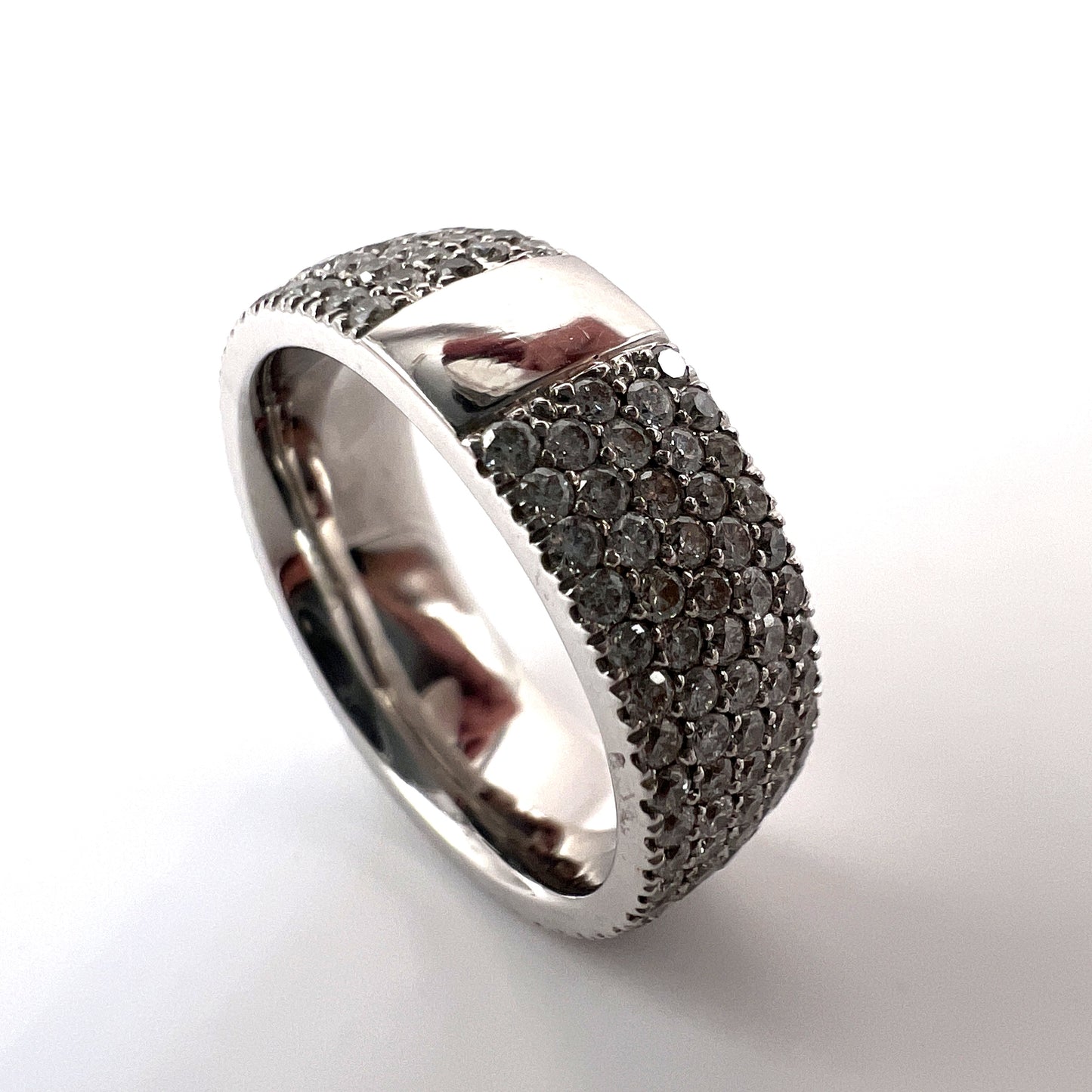 FUSE by Roset - "Steph" 10K White Gold Lab Grown Pavé Diamond Ring