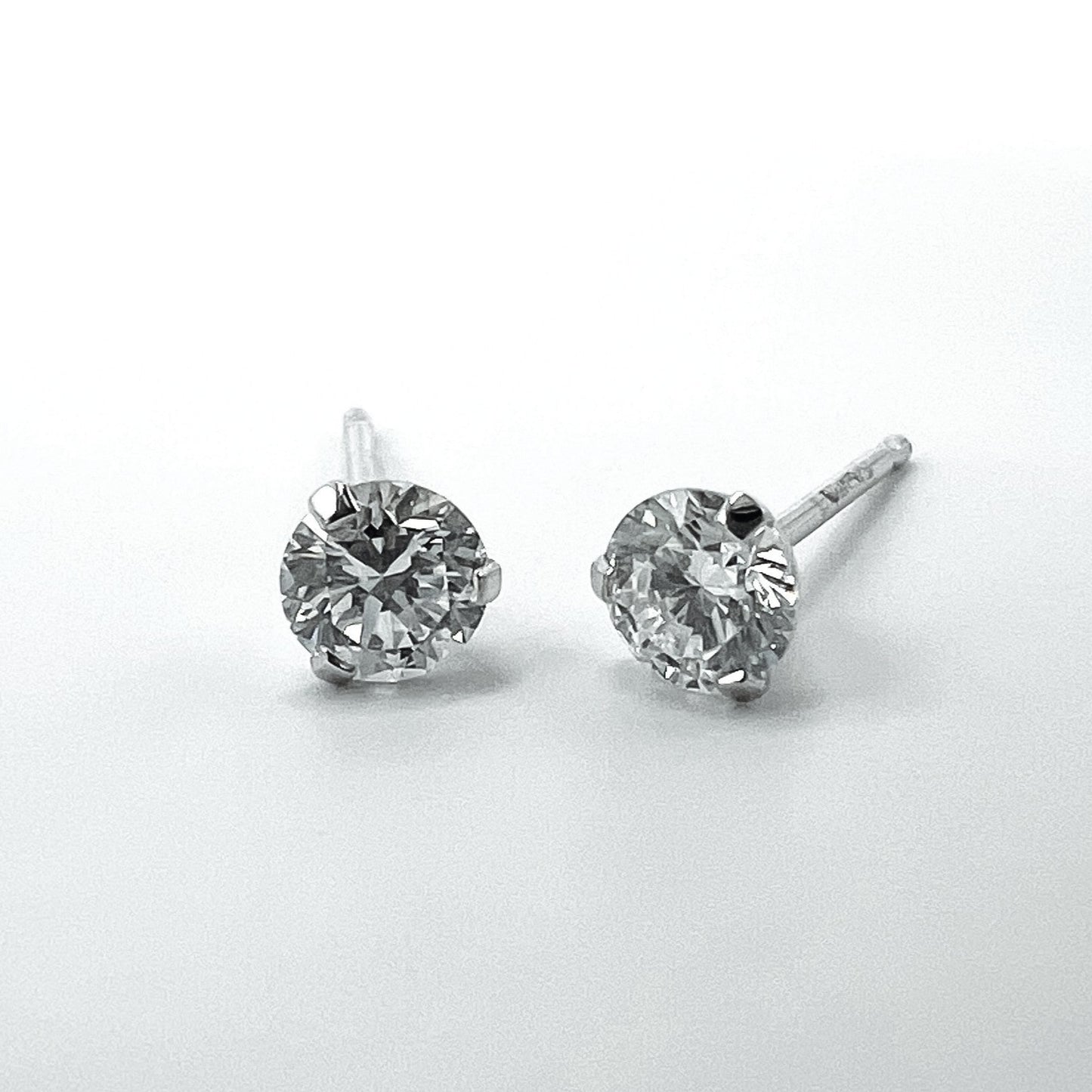 Lab-Grown Diamond Martini Stud Earrings in 14K Gold