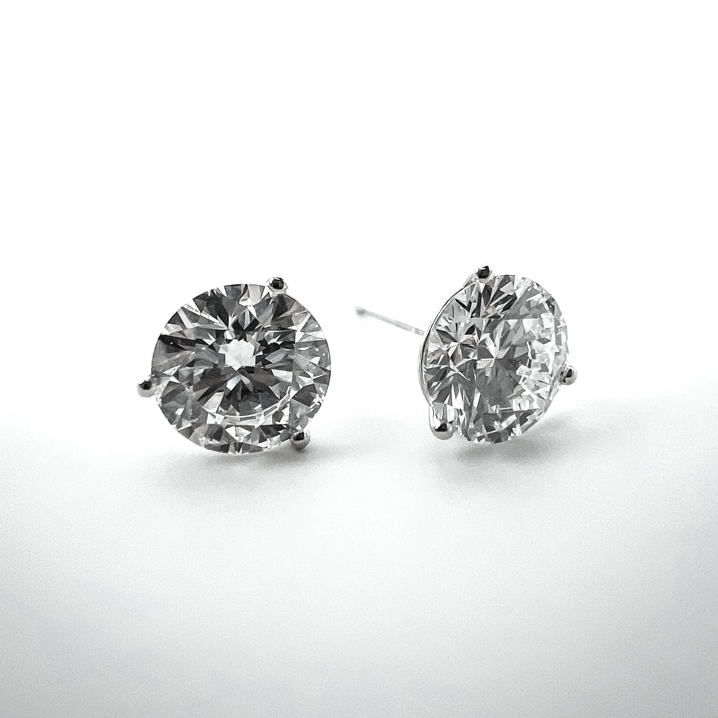 Lab-Grown Diamond Martini Stud Earrings in 14K Gold