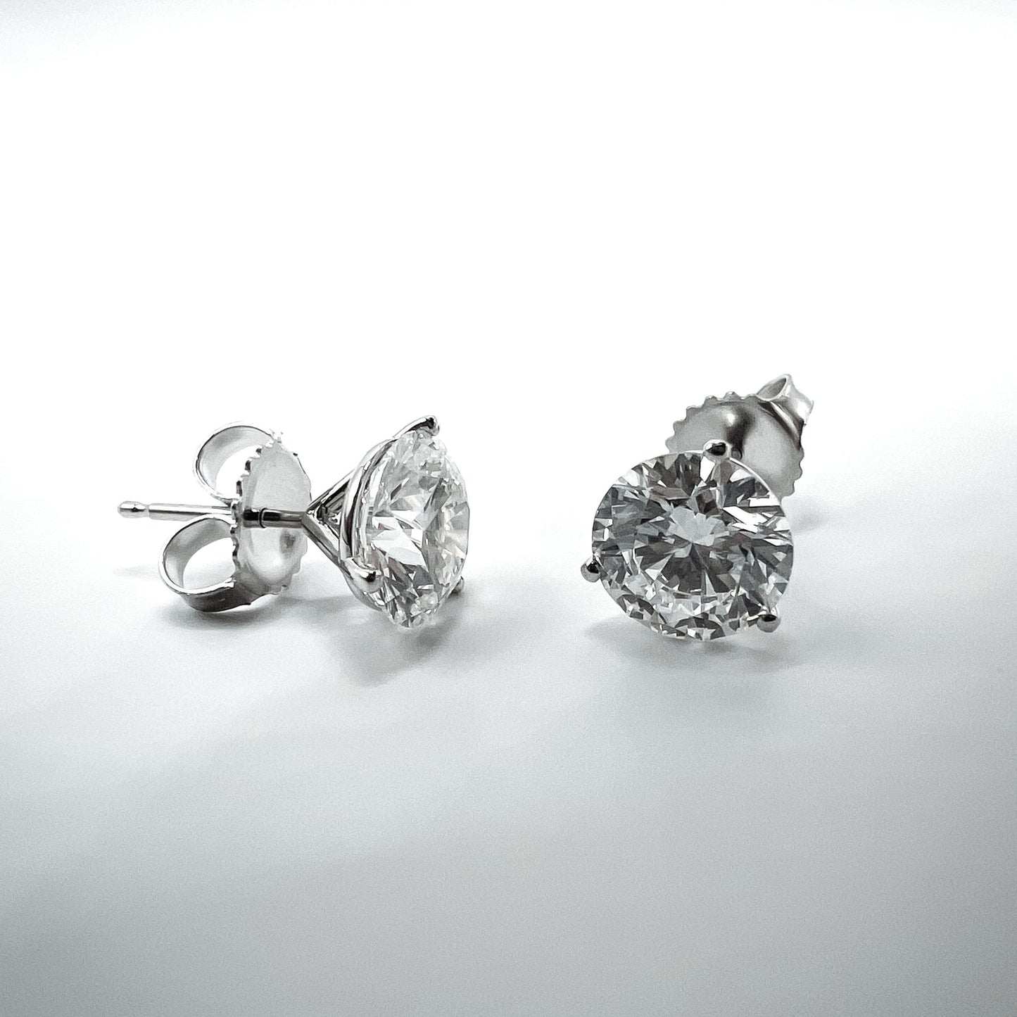 Lab Diamond Martini Stud Earrings in 14K Gold