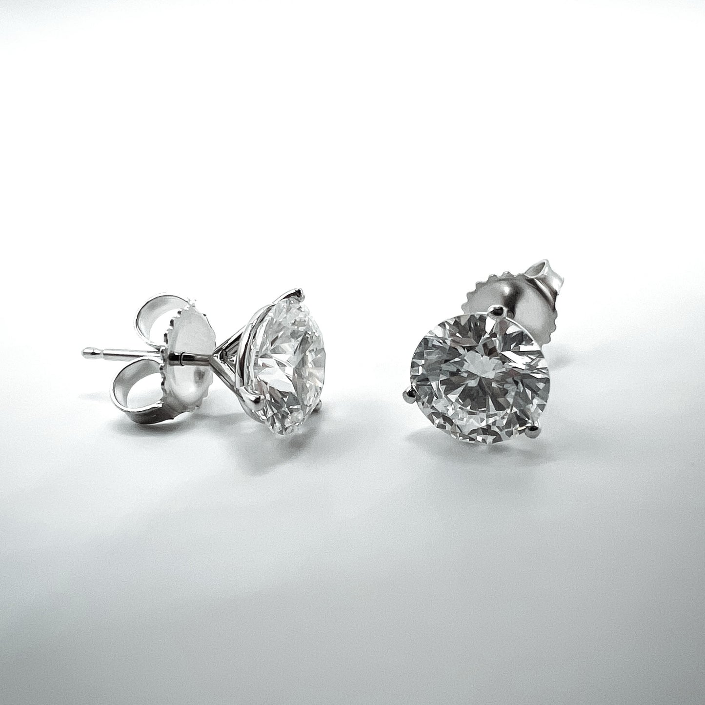 Lab-Grown Diamond Martini Stud Earrings in 14K Gold
