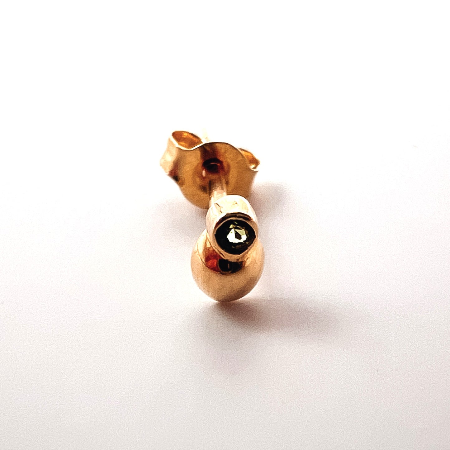 FUSE by Roset - Malorie Mini Bezel Set Studs - Jungle Moss Tourmaline