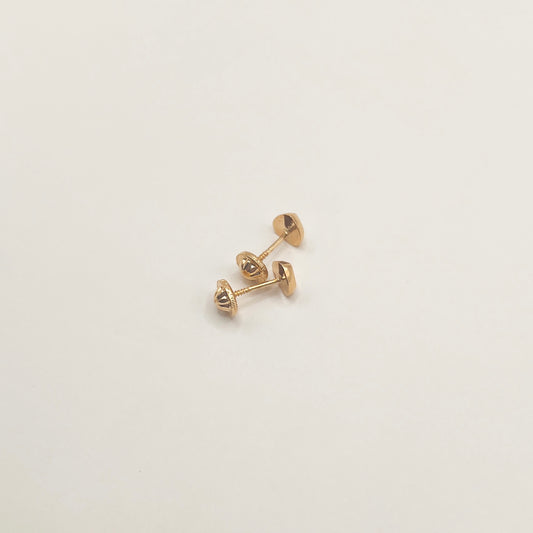"Penny" Tiny Heart Shaped Studs with Diamonds