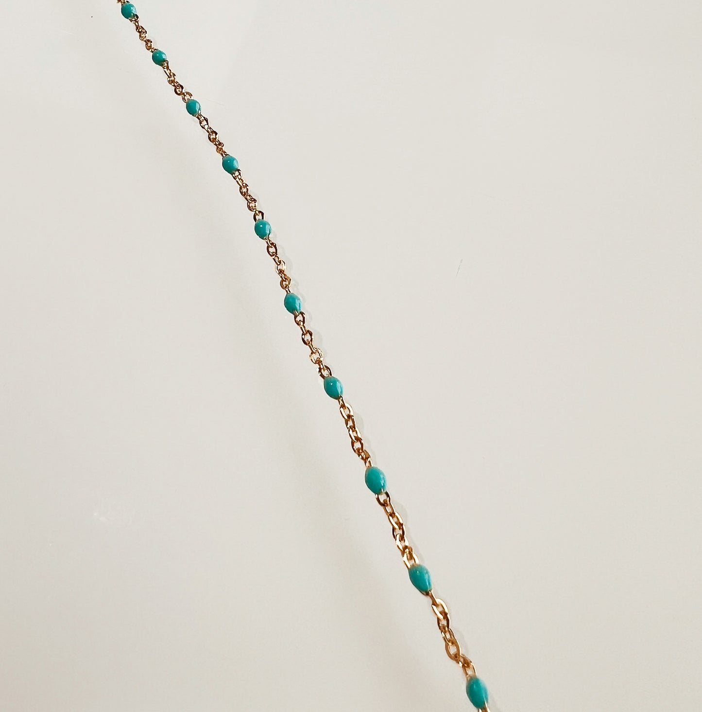 Enamel Bead 14K Yellow Gold Chain FUSE - Permanent Jewelry