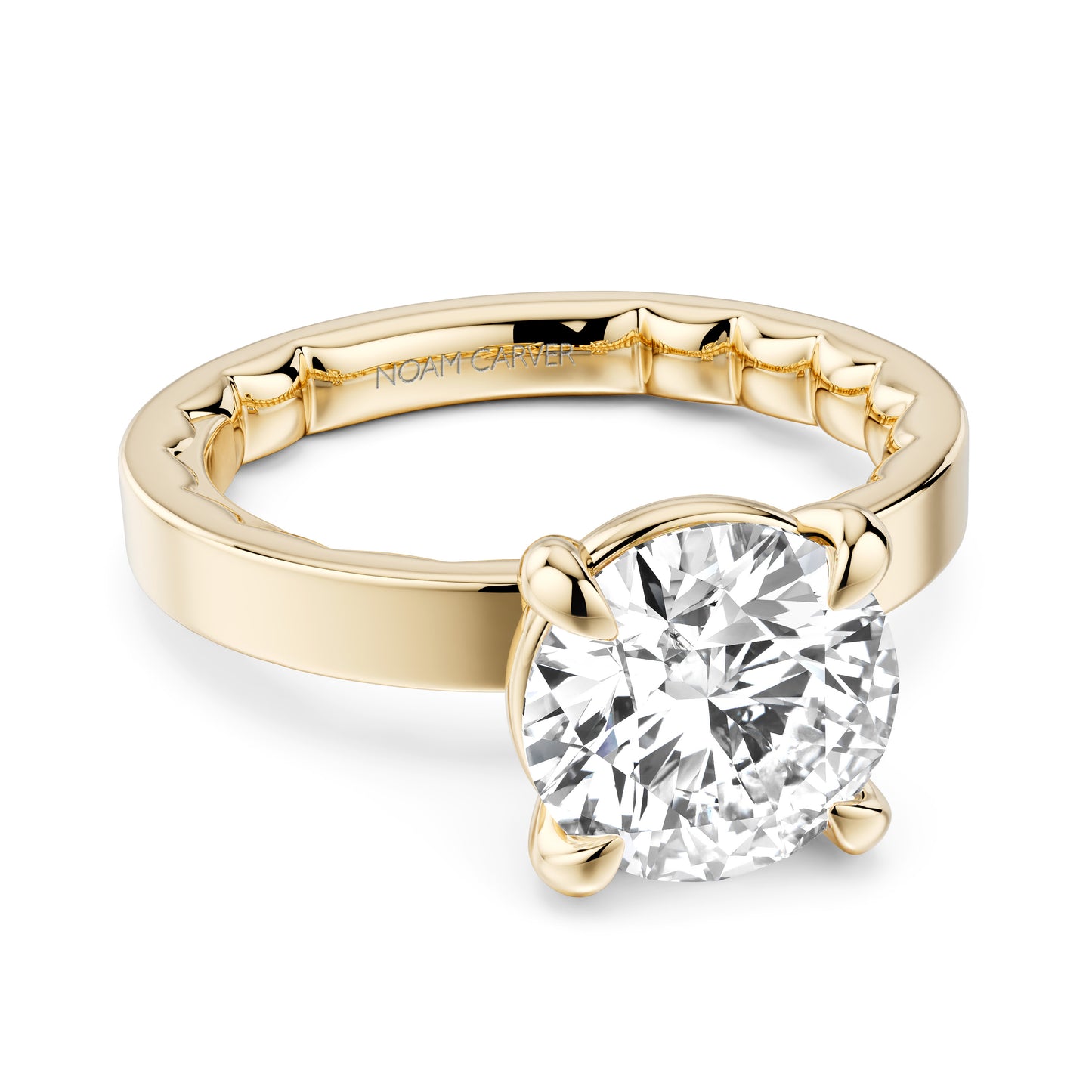 Luna Engagement Ring - 1.61ct Lab-Grown Round Diamond in 18K Gold