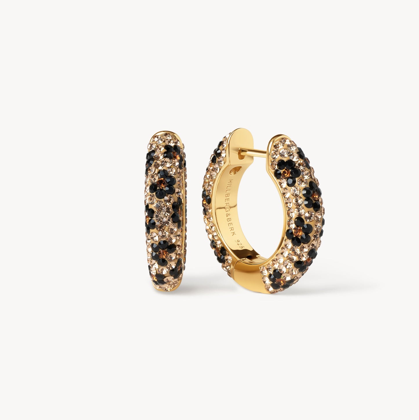 H&B Medium Sparkle Hoop Earrings