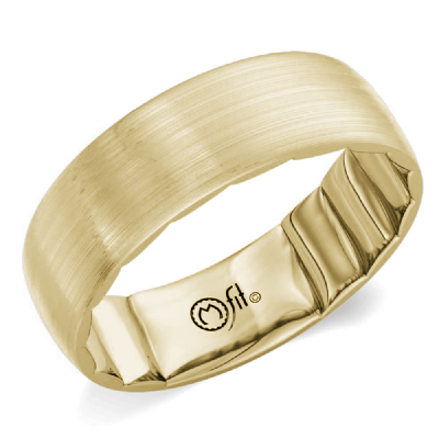 MFit 14K Yellow Gold Sandpaper Band MF-004Y7 Crown