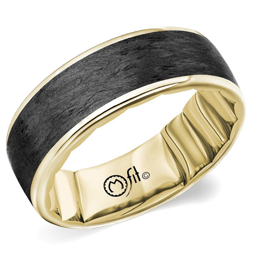 MFit 14K Yellow Gold and Ceramic Band MF-020BY7 Crown