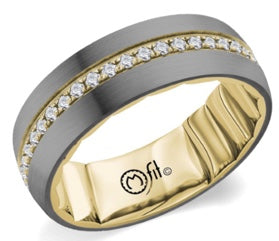 MFit 14K Gold with Grey Tantalum and Diamond Band MF-032TYD75 Crown