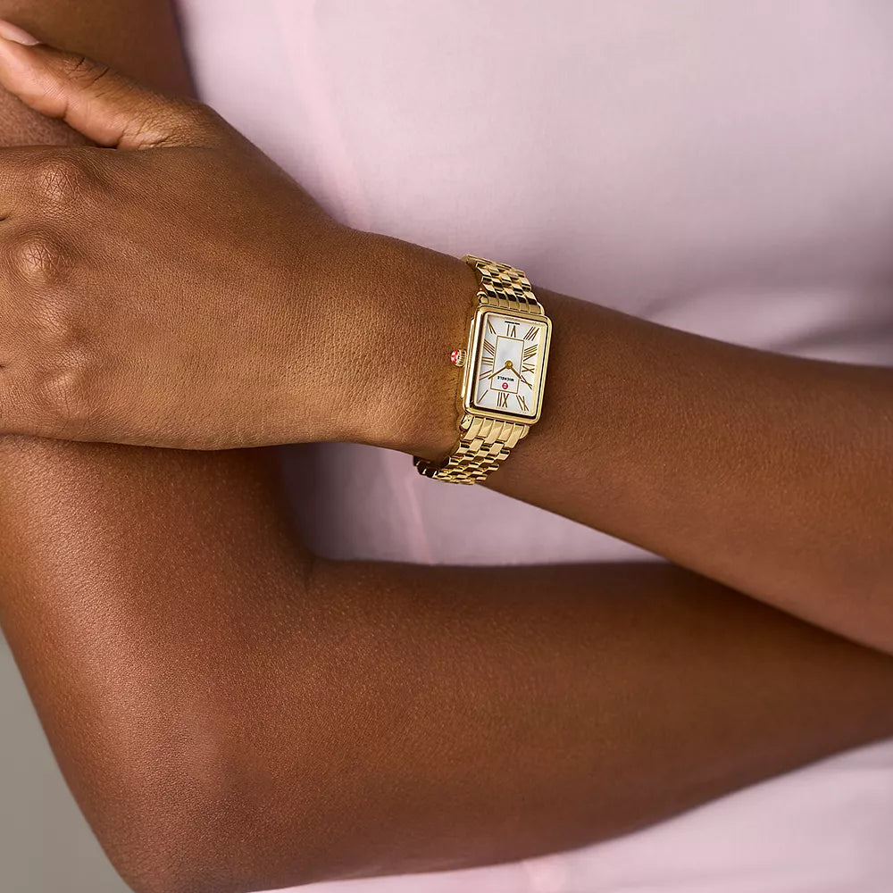 MICHELE - Deco Park 18K Gold-Plated Watch