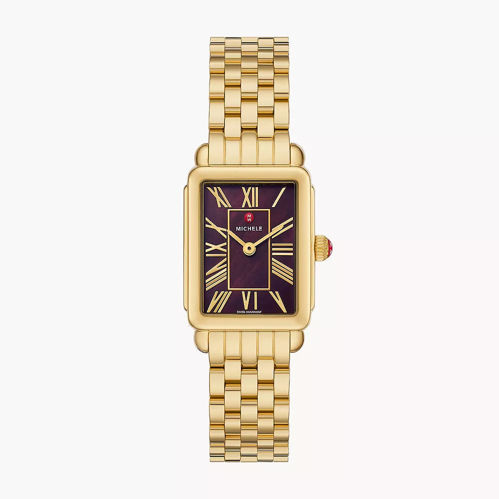 MICHELE - Deco Park 18K Gold-Plated Watch