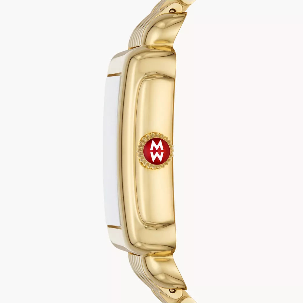 MICHELE - Deco Madison Mid 18K Gold-Plated Diamond Dial Watch