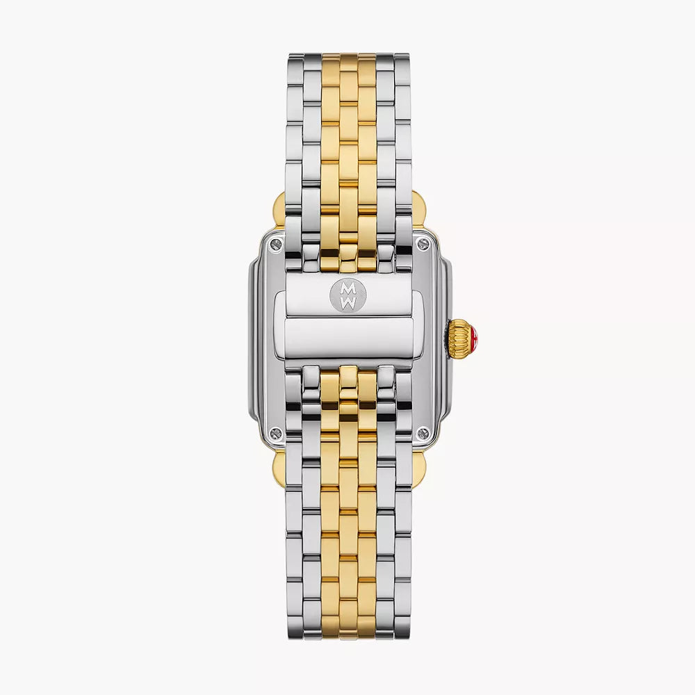MICHELE - Deco Madison Mid Two-Tone 18K Gold-Plated Diamond Watch