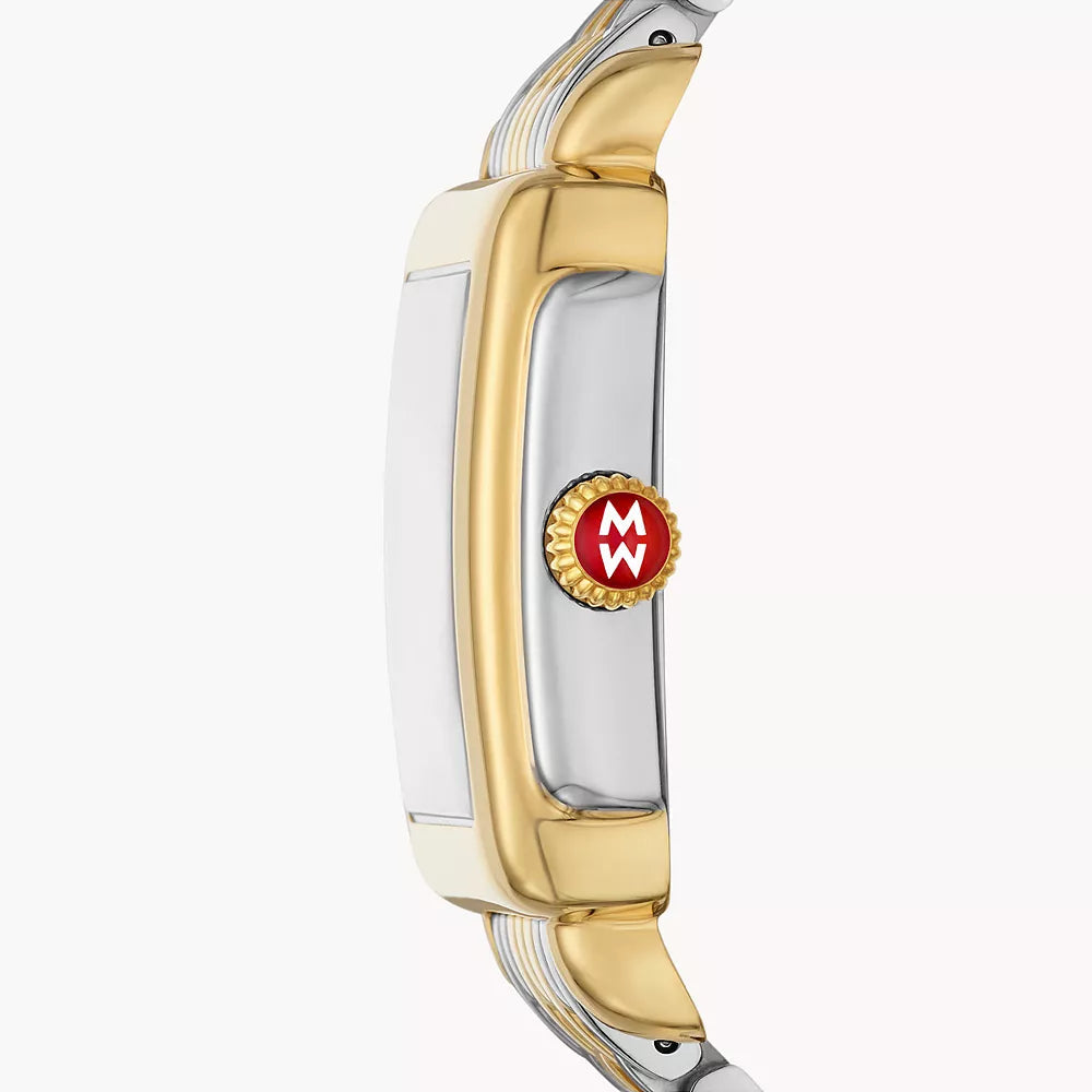 MICHELE - Deco Madison Mid Two-Tone 18K Gold-Plated Diamond Watch