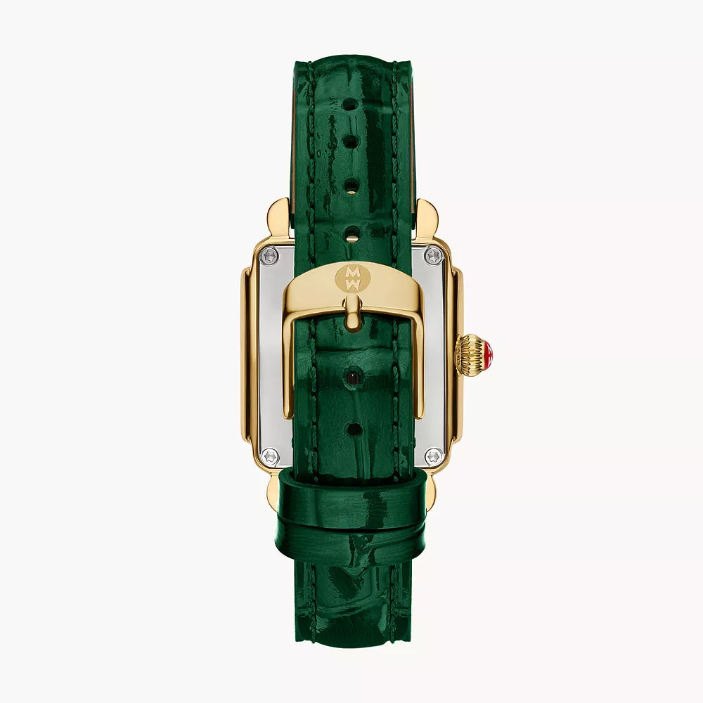 MICHELE - Deco Sport Mid Gold-Plated Leather Watch