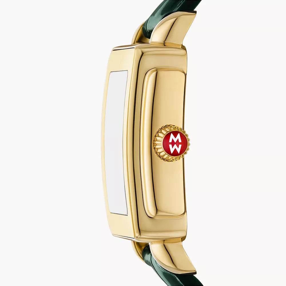 MICHELE - Deco Sport Mid Gold-Plated Leather Watch