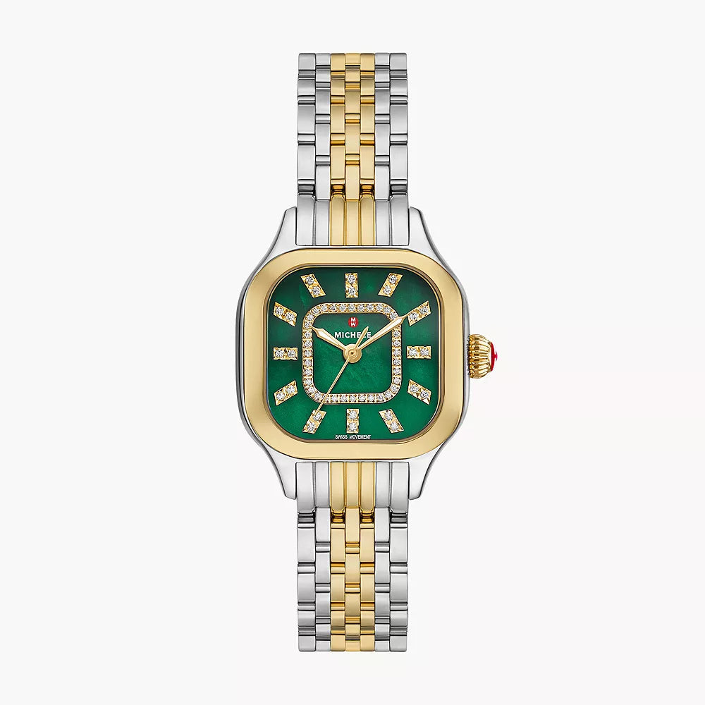 MICHELE - Meggie 18K Two-Tone Gold-Plated Diamond Dial Watch