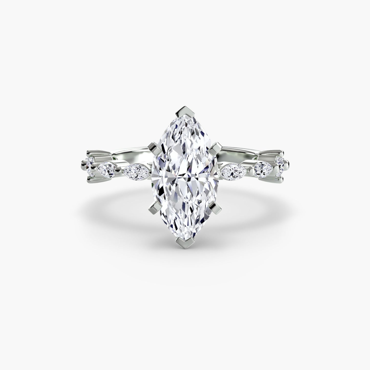 Solitaire with Eternity Pavé Roset Jewelry