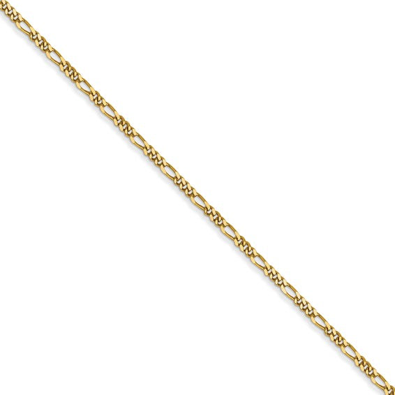 Flat Figaro 14K Yellow Gold Chain FUSE Quality Gold
