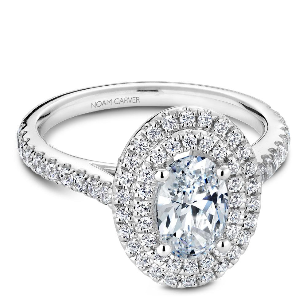 Double Halo Pavé Engagement Ring