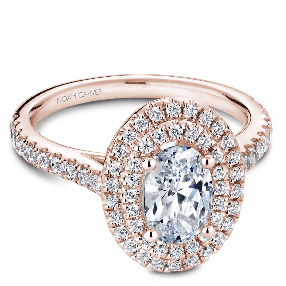 Double Halo Pavé Engagement Ring
