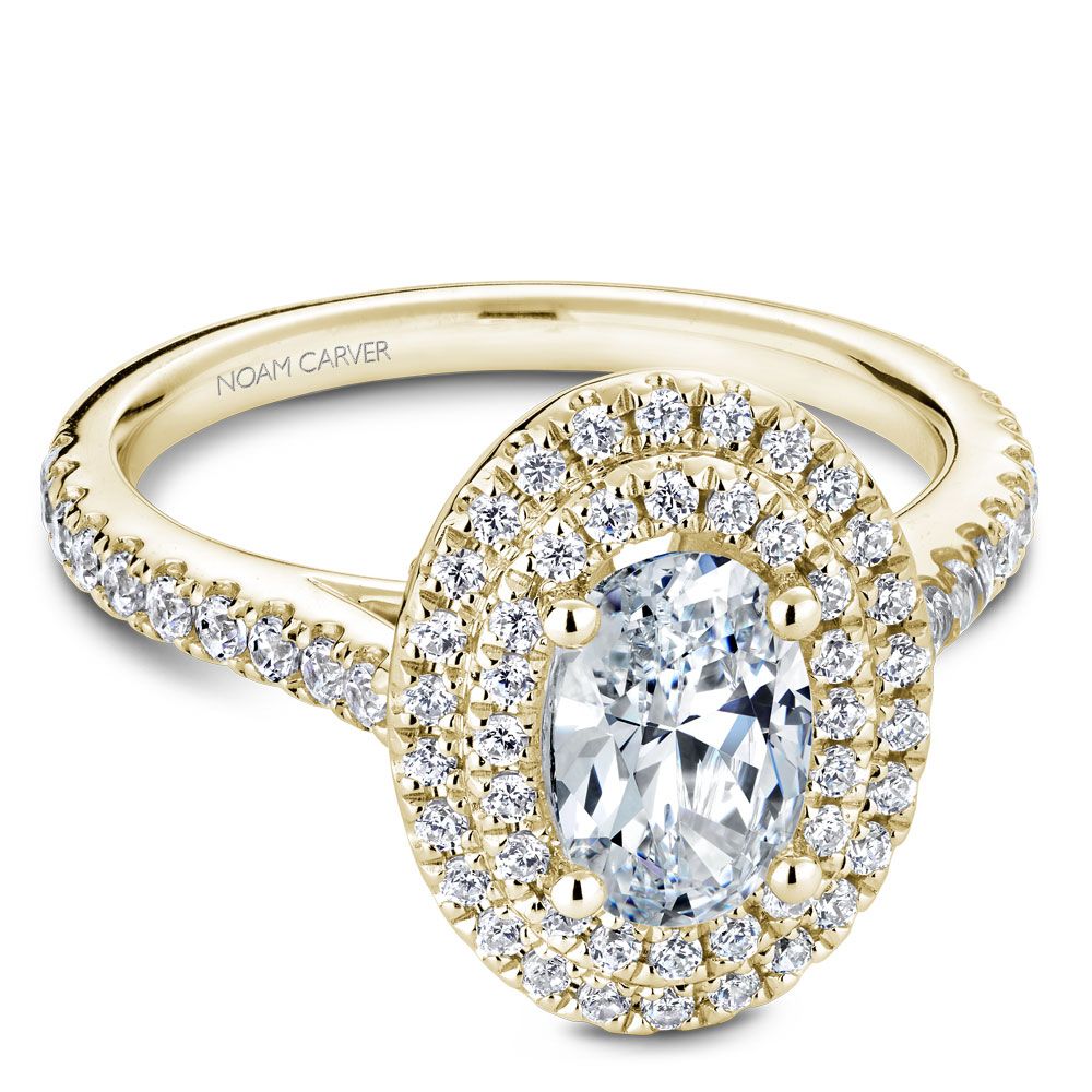 Double Halo Pavé Engagement Ring