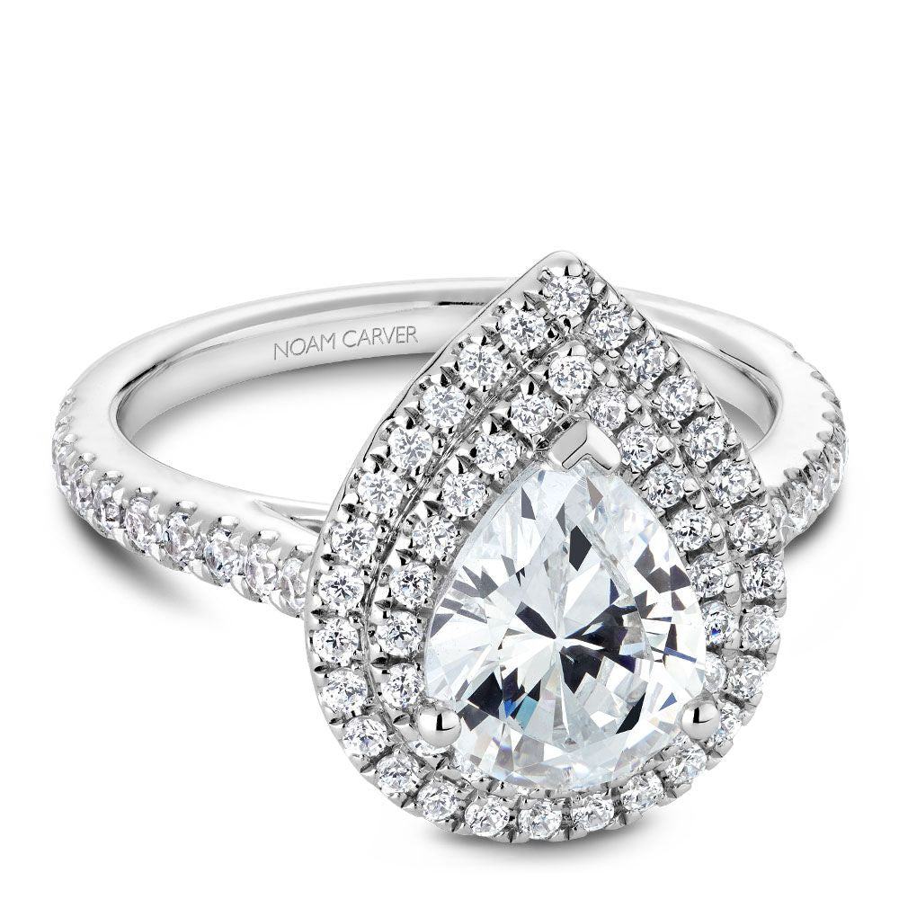 Double Halo Pavé Engagement Ring