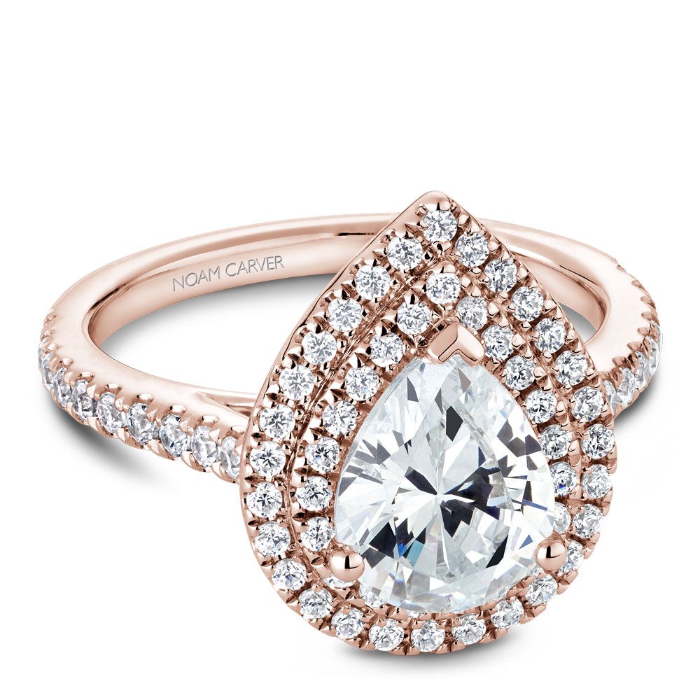 Double Halo Pavé Engagement Ring