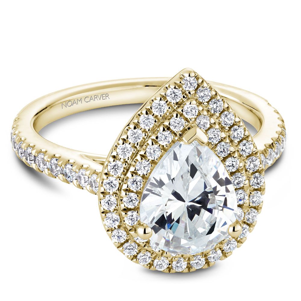 Double Halo Pavé Engagement Ring