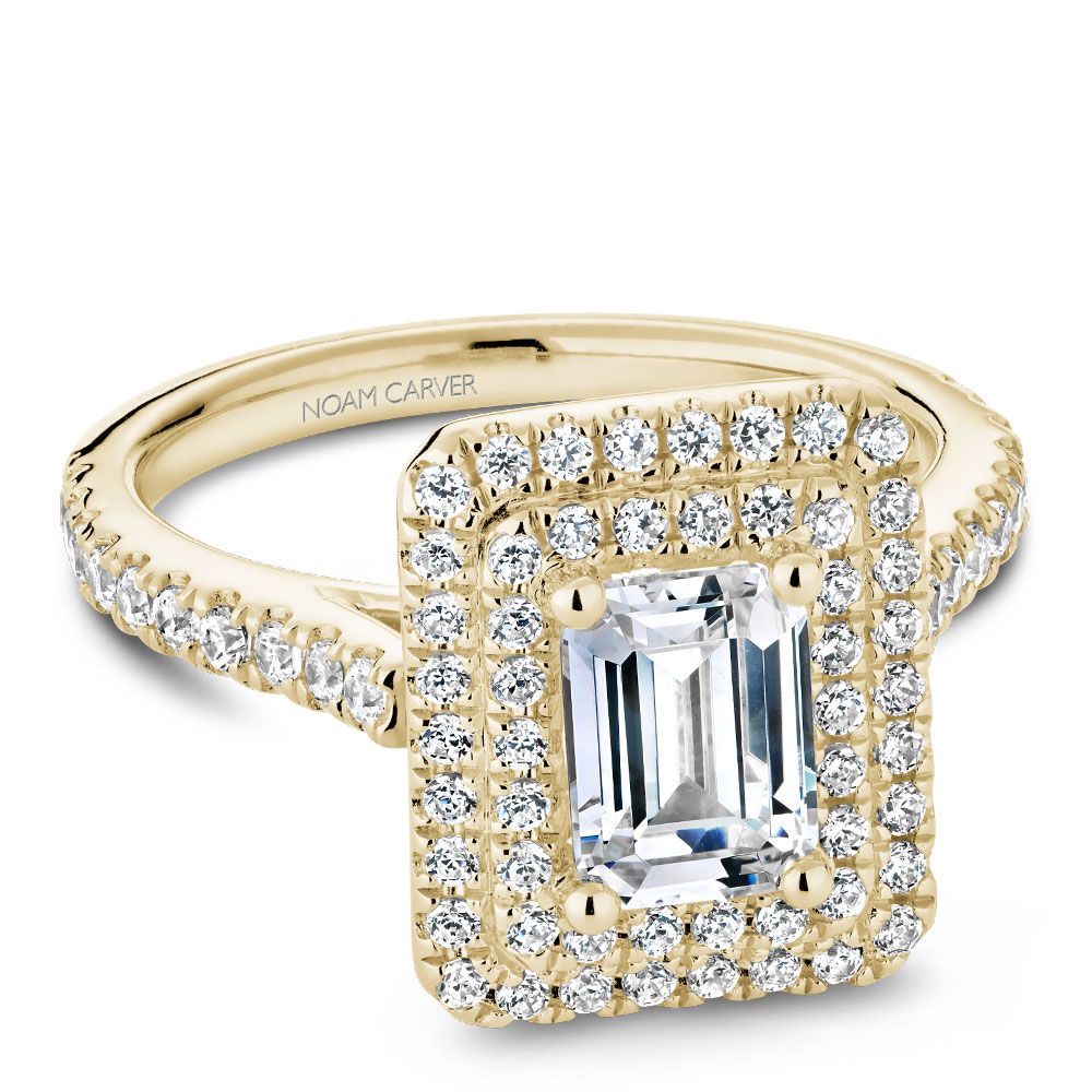 Double Halo Pavé Engagement Ring