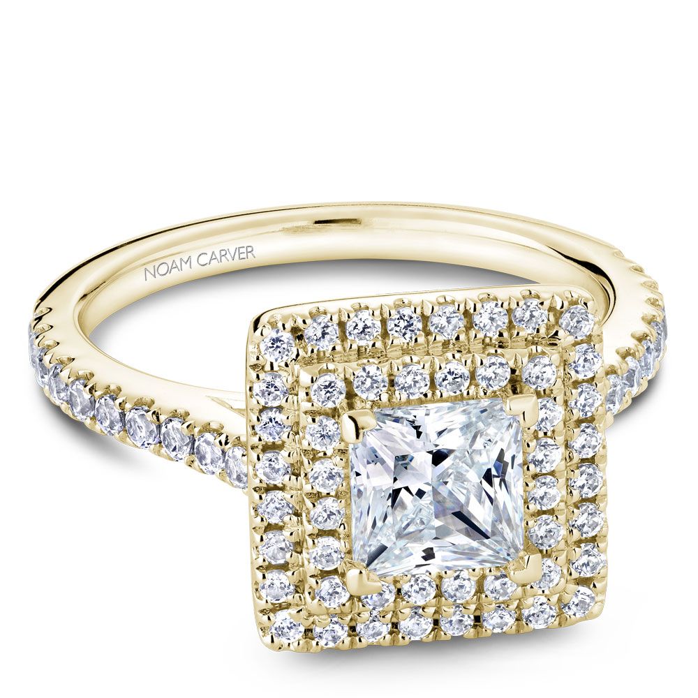 Double Halo Pavé Engagement Ring