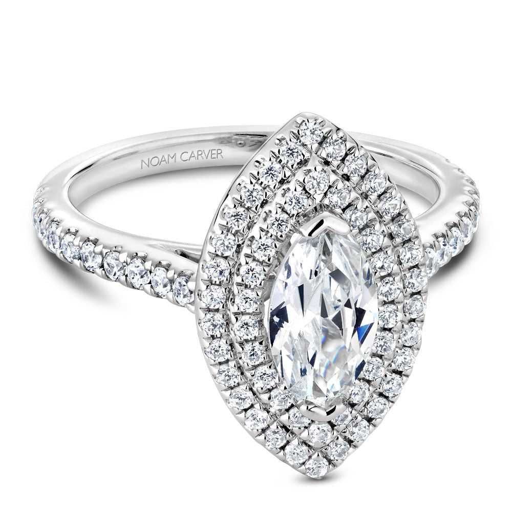 Double Halo Pavé Engagement Ring
