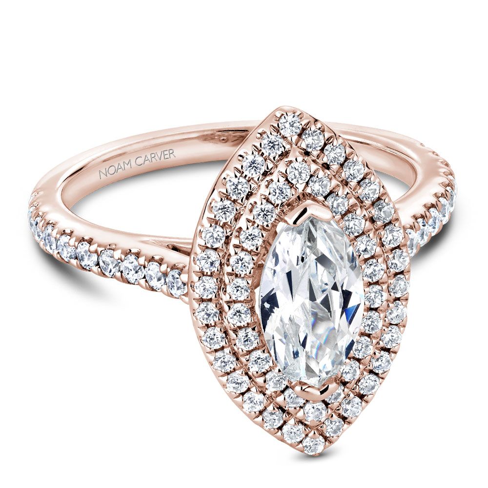 Double Halo Pavé Engagement Ring