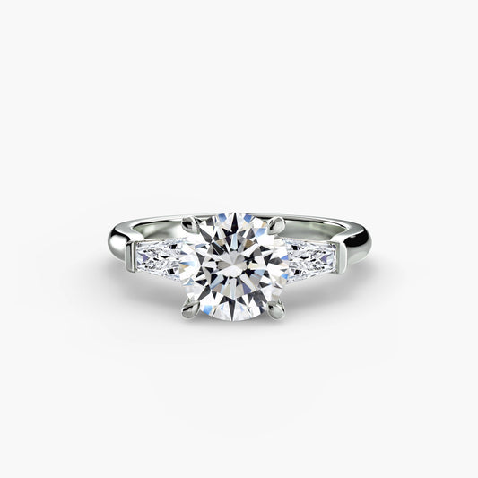 Three-Stone Ring (Baguette Side Stones) Roset Jewelry