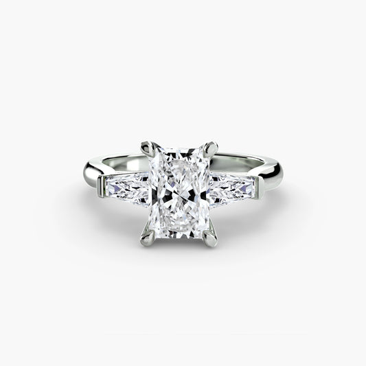 Three-Stone Ring (Baguette Side Stones) 2 Roset Jewelry