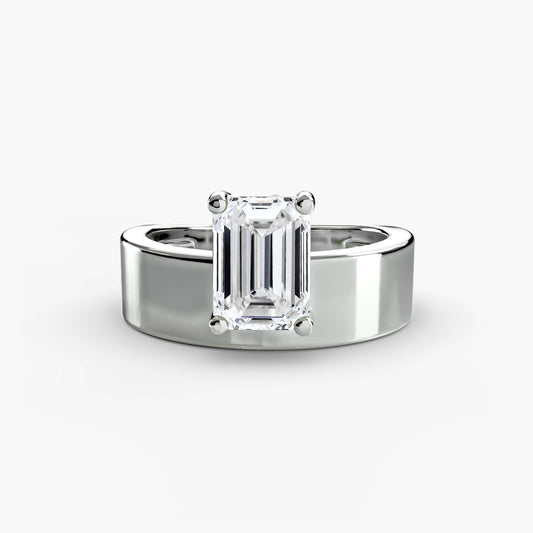 Wide Band Solitaire 2 Roset Jewelry