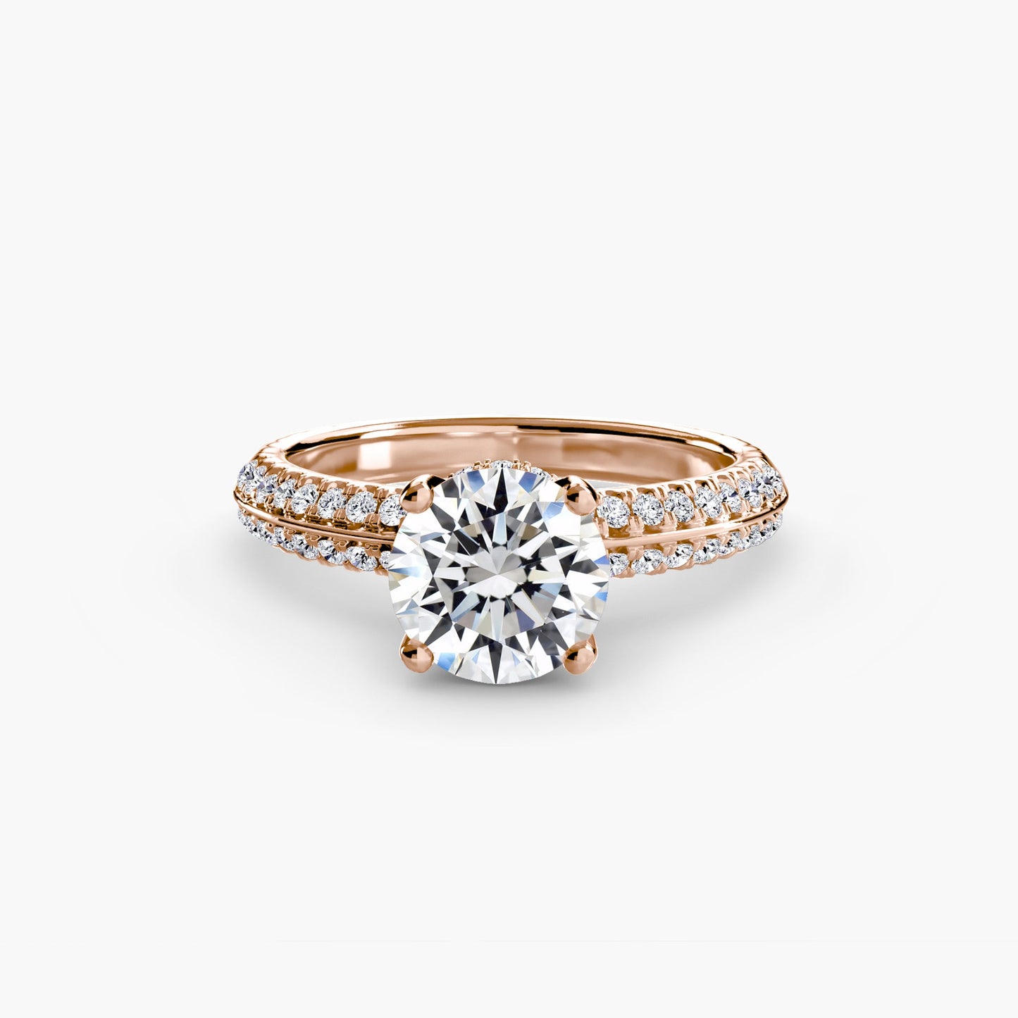 Solitaire with Pavé Roset Jewelry